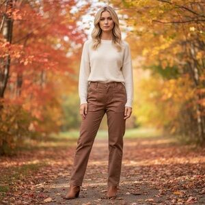 Chic Brown Ankle Pants for Women